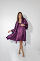 Bordo spalvos premium audinio chalatas