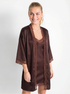 "Classique" šilkinio satino chalatas (šokolado spalvos)